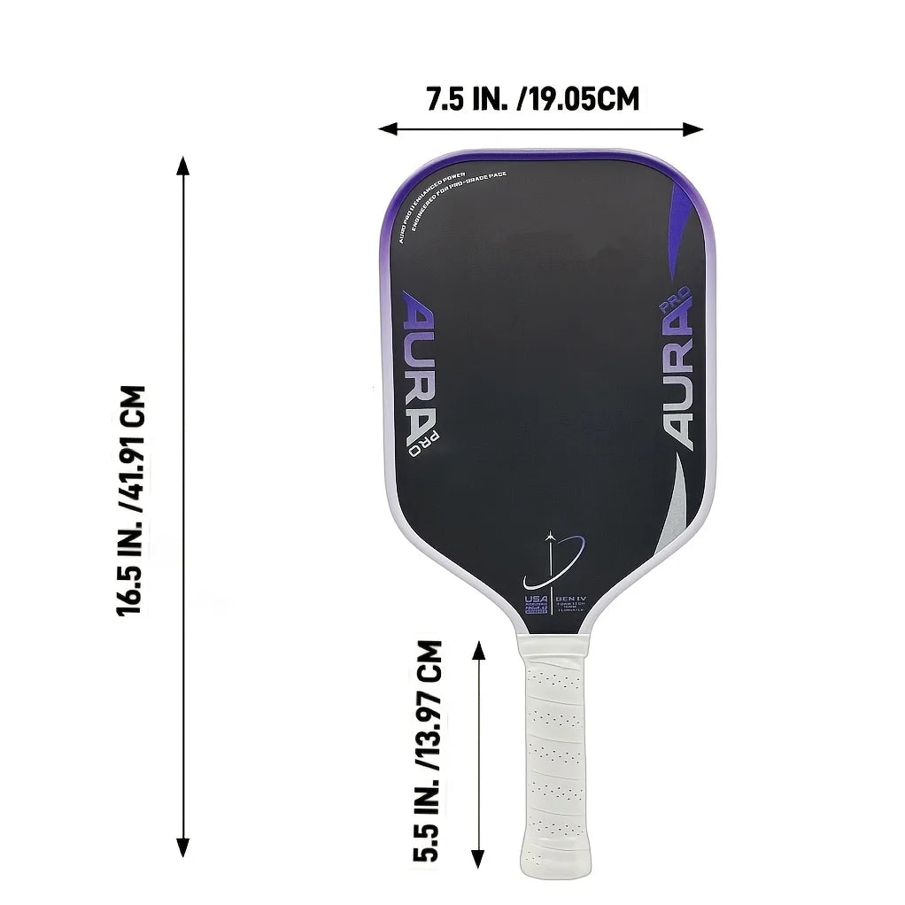AURA Pro T700 Carbon Fibre Pickleball Paddlle,