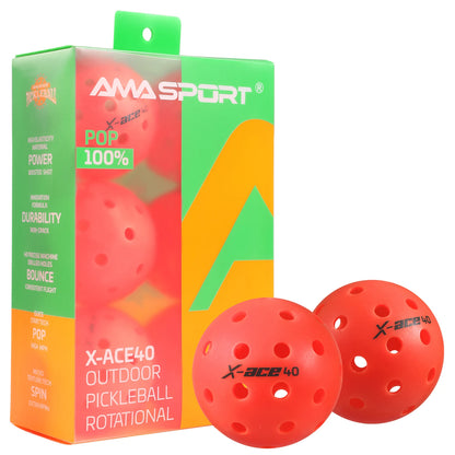 3/6/12 Pack AMA Sport X-ACE Pickleballs 40 Holes USAPA Approved