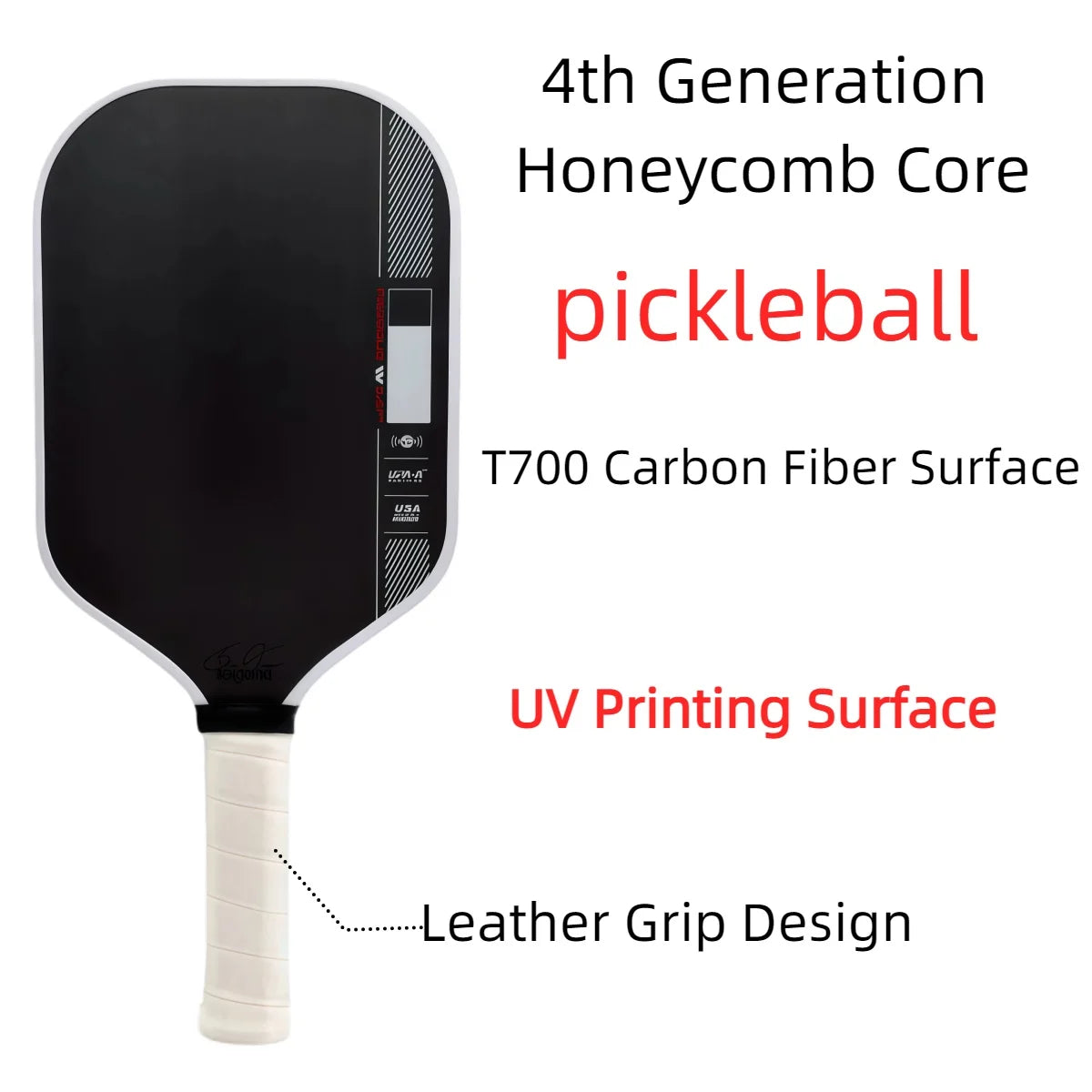 Co-branded Perseus Pickleball Paddle with GEN4 Core & T700 Carbon Fiber