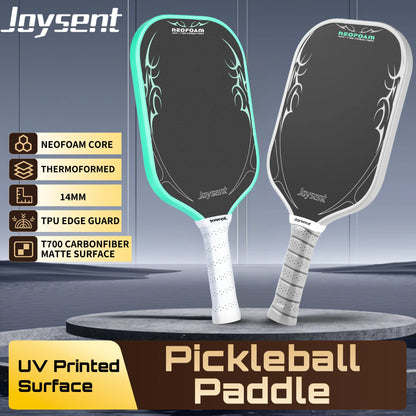 Joysent T700 Raw Carbon Fibre Pickleball Paddle | 14mm Thermoformed Hybrid Racket with NeoFoam EPP Core