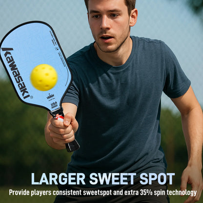 Kawasaki KING6 14mm PP Honeycomb Core Inner & T700 Carbon Surface Tournament Paddle