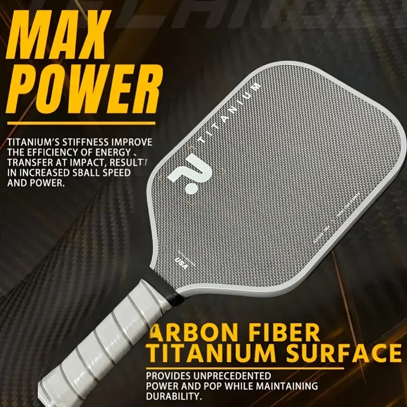 TITANIUM T700 Carbon Fibre Pickleball Paddle | 16mm Pro Core & EVA Foam Edge