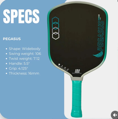 Pegasus 16mm Power Pickleball Paddle by Niupipo
