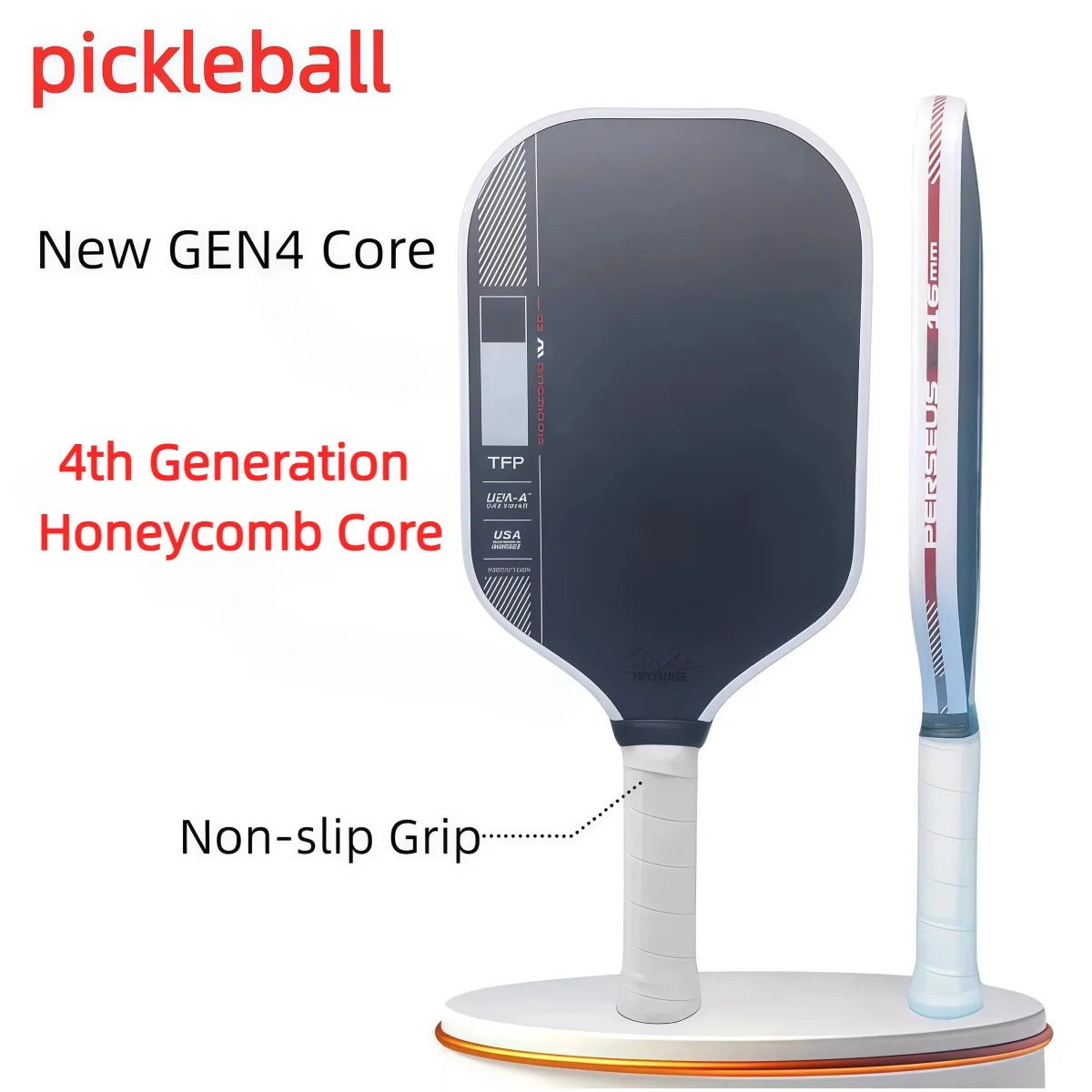 Co-branded Perseus Pickleball Paddle with GEN4 Core & T700 Carbon Fiber