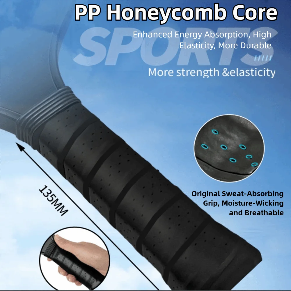 Lightweight T700 Carbon Fibre Pickleball Paddle | Frosted Surface | Non-Slip Grip