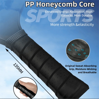 Lightweight T700 Carbon Fibre Pickleball Paddle | Frosted Surface | Non-Slip Grip