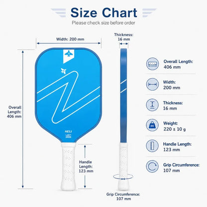Fibreglass Pickleball Paddle Set 2 Paddles 4 Balls Carry Bag for Beginners