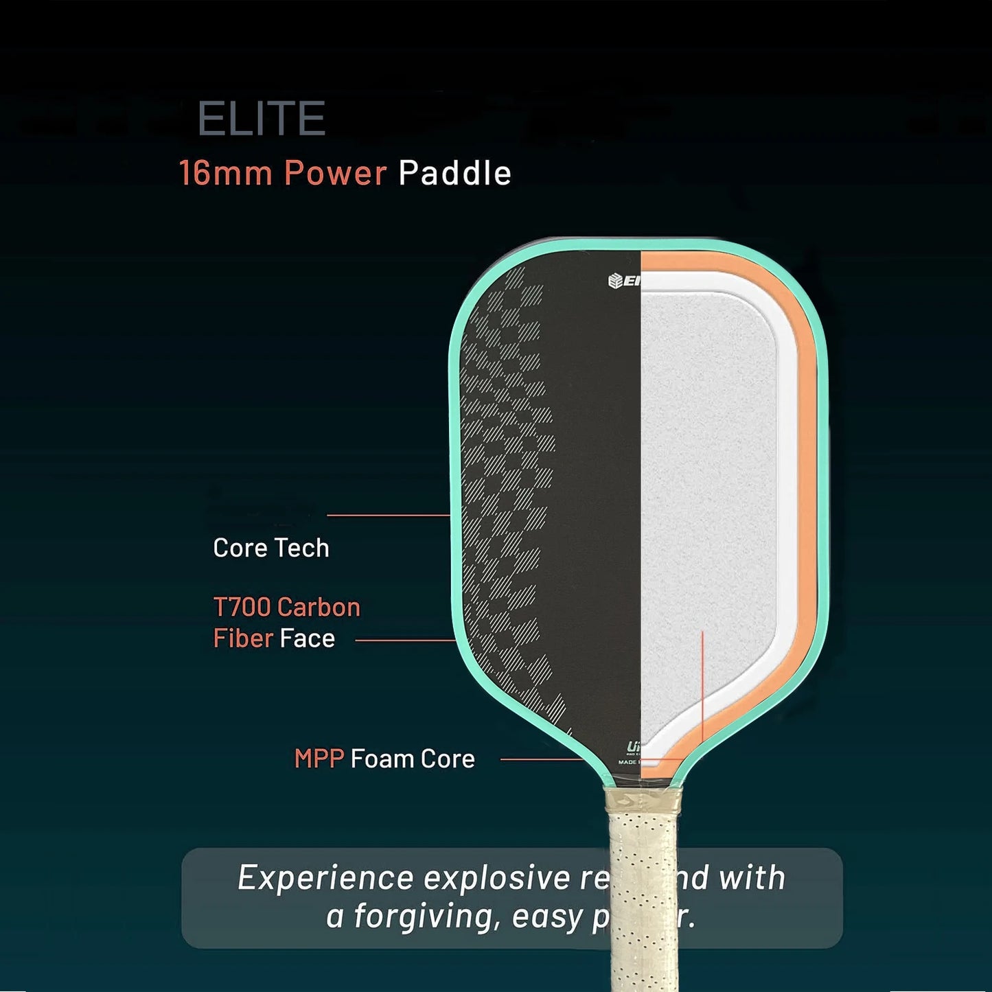 TITANFORCE TURBO-MPP Elongated Pickleball Paddle