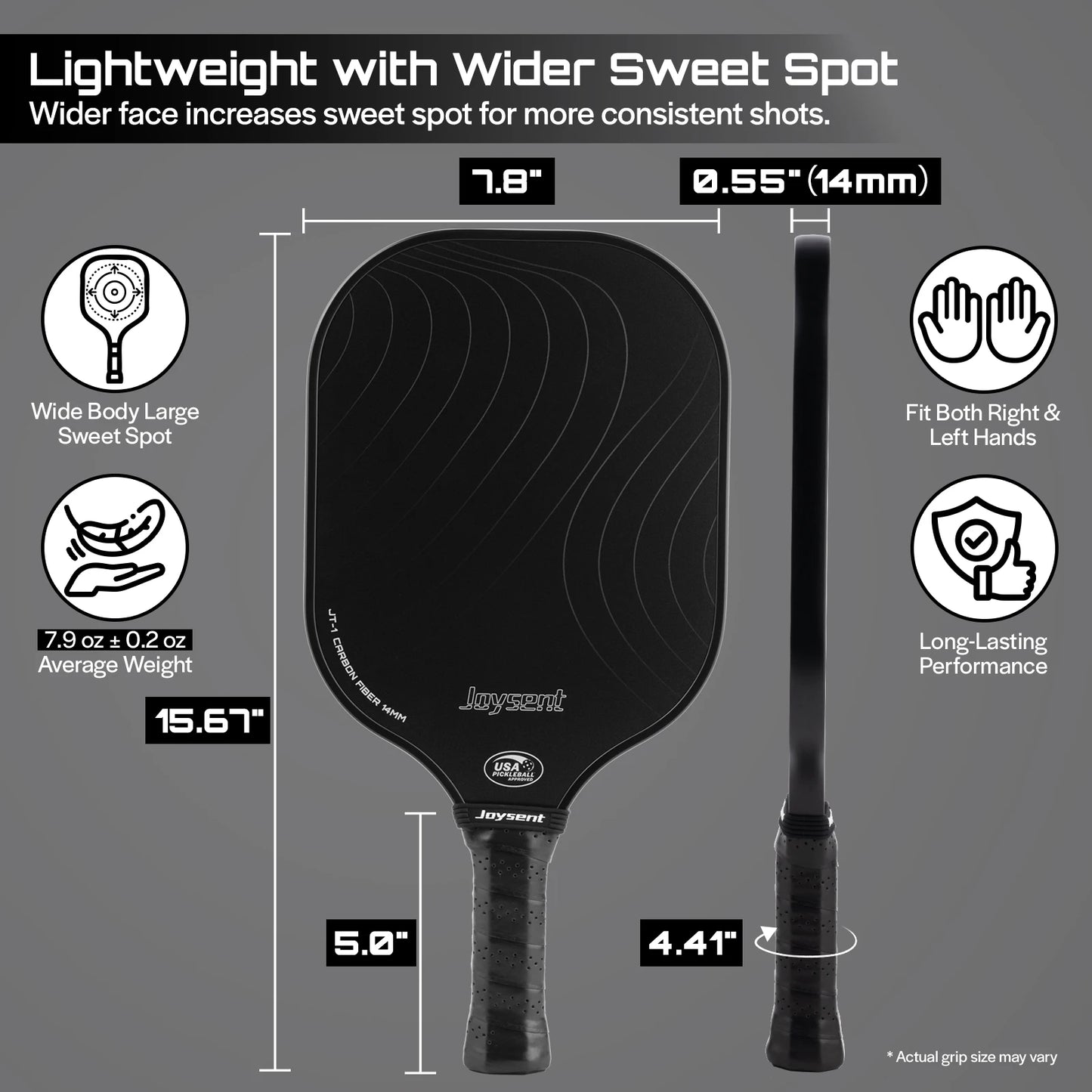 Joysent T300 Carbon Fibre Pickleball Paddle – Elite Control & Precision