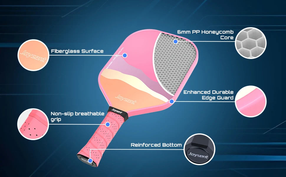 Joysent Premium Fibreglass Pickleball Paddle Set