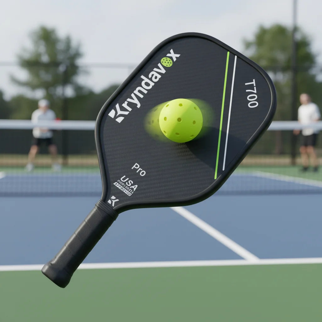 Kryndavox Pickleball Paddle with T700 Raw Carbon Fiber Surface, Pro Pickleball Paddle, USAPA Approved,Large Sweet Spot