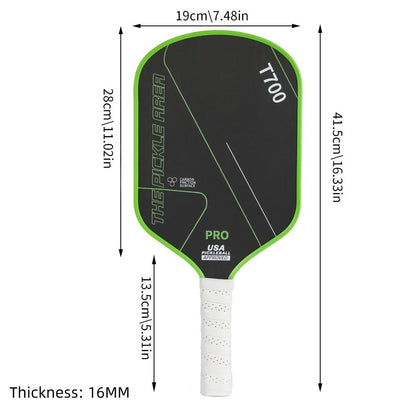T700 Pickleball Paddle 16MM Carbon Fibre USAPA Approved