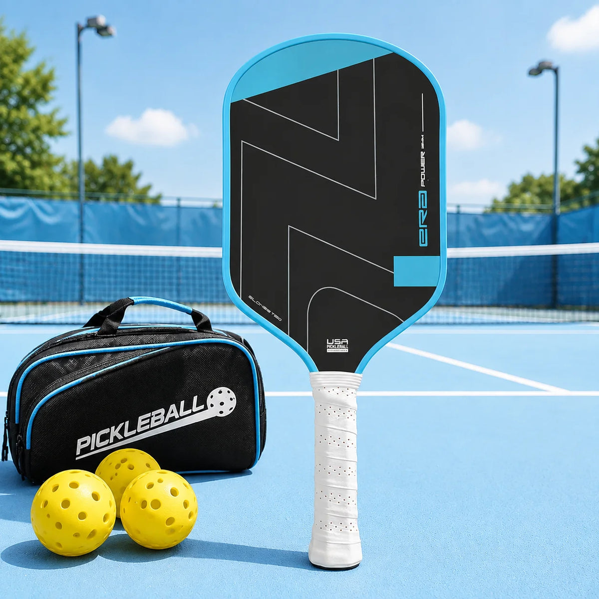 ERA  T700 Pickleball Paddle with Low-Density EVA Foam PP Honeycomb Core Slender Shape Original Carbon Fiber