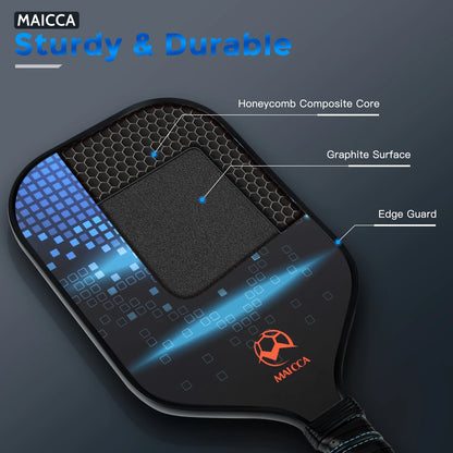 MAICCA Pro Premium Pickleball Paddle Set – Carbon Fibre Face & Honeycomb Core