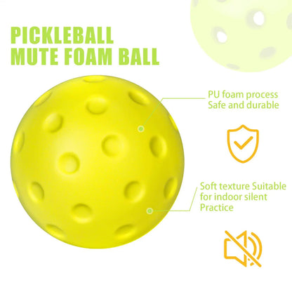 Silent-Strike Foam Pickleballs – Quiet Indoor & Outdoor Practice Training Balls