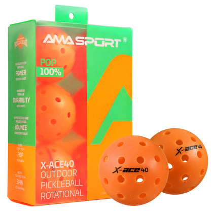 3/6/12 Pack AMA Sport X-ACE Pickleballs 40 Holes USAPA Approved