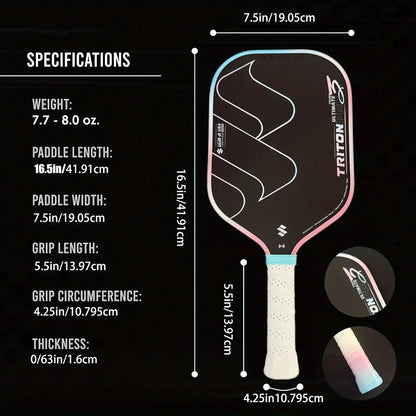 T700 Carbon Fibre 16MM Honeycomb Core USAPA Approved Pickleball Paddle