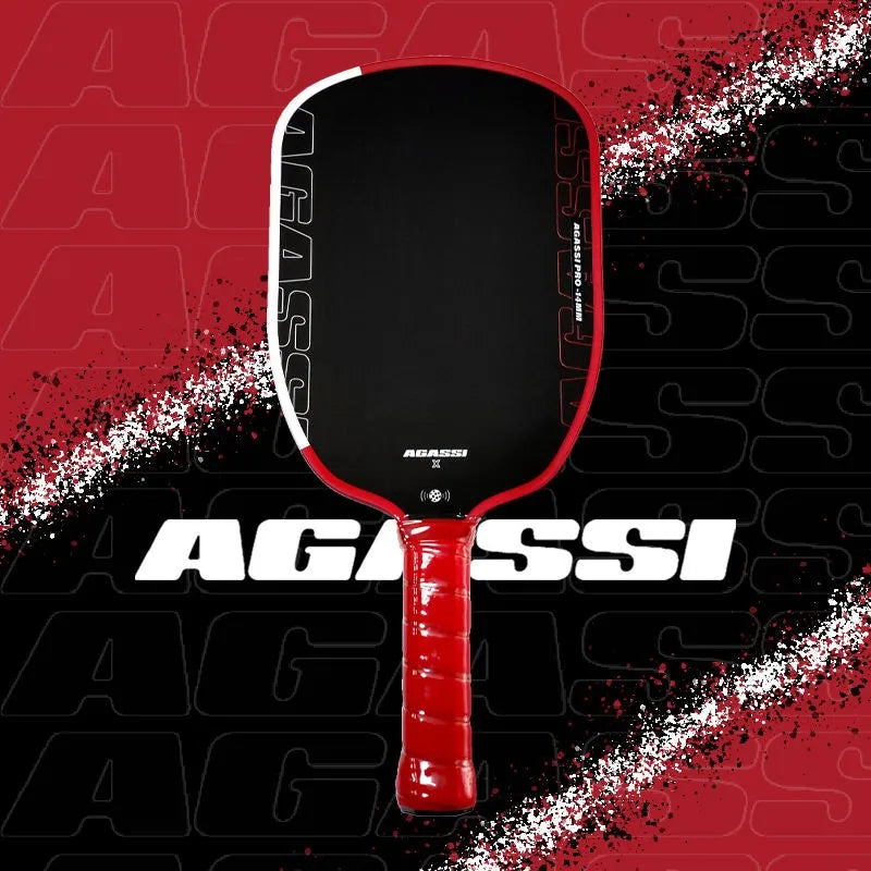 Agassi Pro Pickleball Paddle USAPA Approved 16mm GEN4 TFP Foam T700 Raw Carbon Fiber Large Sweet Spot for Adults Tournament Play