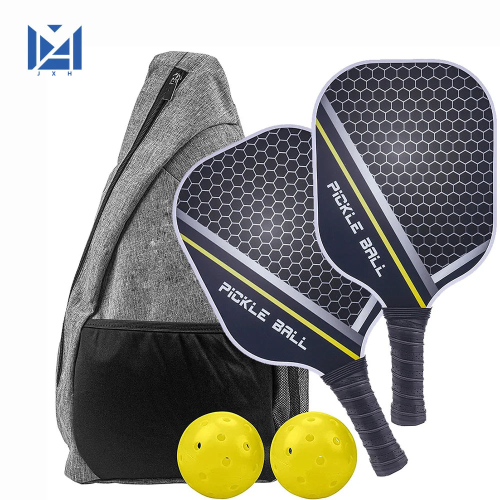 Pro Carbon Pickleball Paddle Set | Premium Raw Carbon Fiber & Honeycomb Core