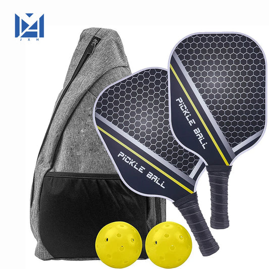 Pro Carbon Pickleball Paddle Set | Premium Raw Carbon Fiber & Honeycomb Core