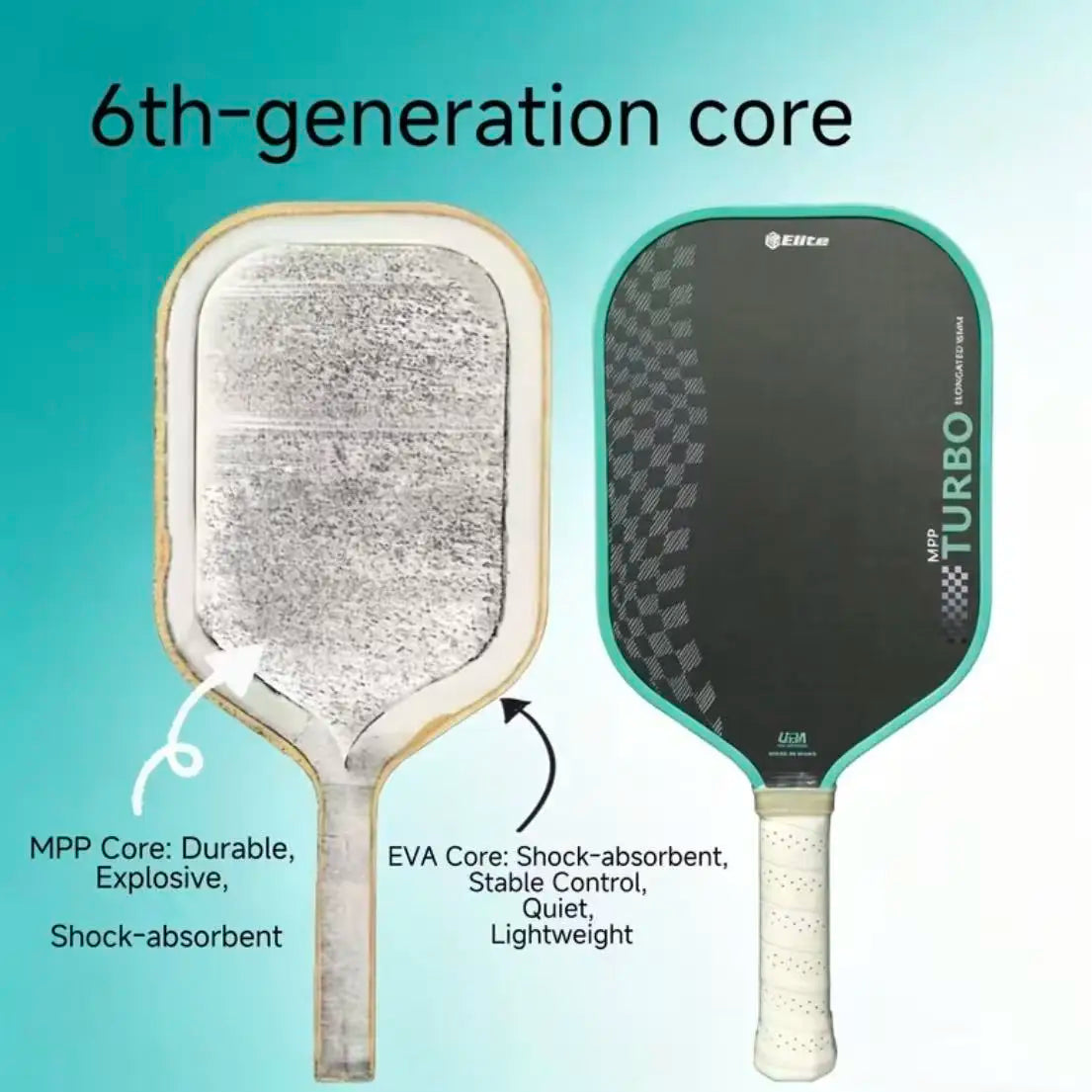 TITANFORCE TURBO-MPP Elongated Pickleball Paddle