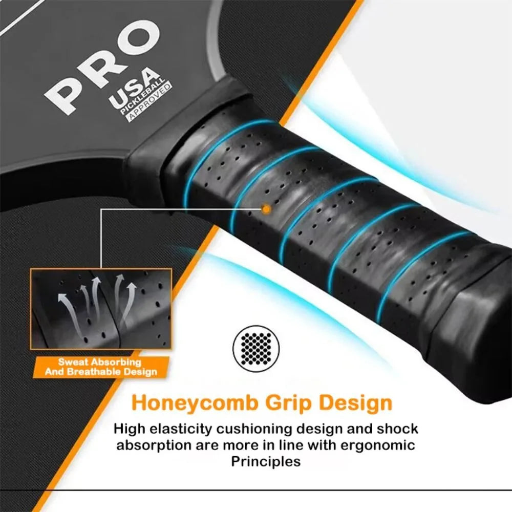 T700 Pickleball Paddle Durable 16MM Frosted Surface Pickleball Rackets Lightweight Carbon Fiber Professional Game Supplies