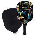 Carbon Fibre Pickleball Paddles Set of 2 Anti-Slip Grip Polypropylene Honeycomb Core with 4 Pickleball Portable Hard Bag