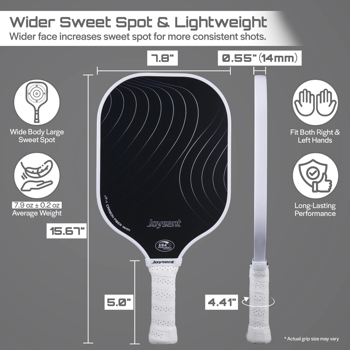 Joysent T300 Carbon Fibre Pickleball Paddle – Elite Control & Precision