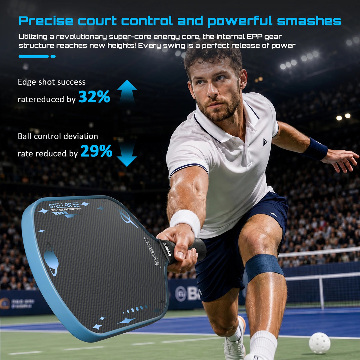 Joysent Kevlar Thermoformed  Pickleball Paddle 16mm EPP Gearfoam