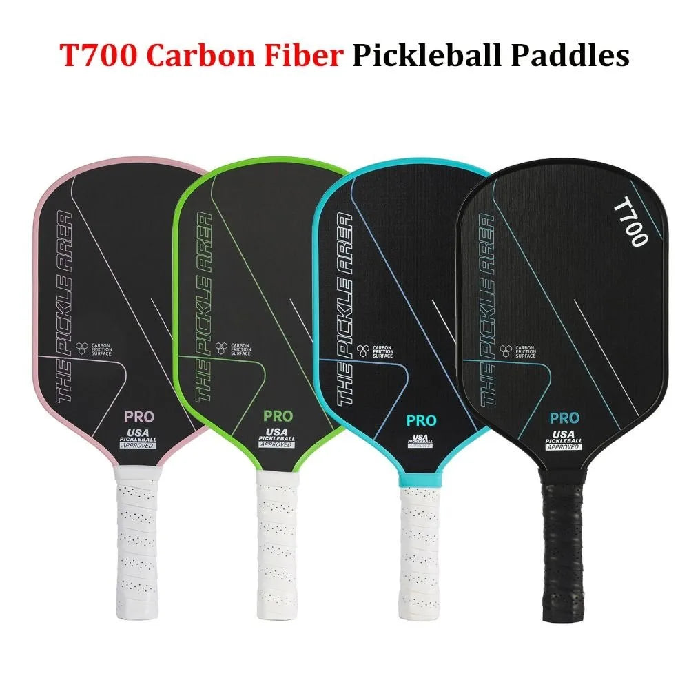 T700 Pickleball Paddle Durable 16MM Frosted Surface Pickleball Rackets Lightweight Carbon Fiber Professional Game Supplies