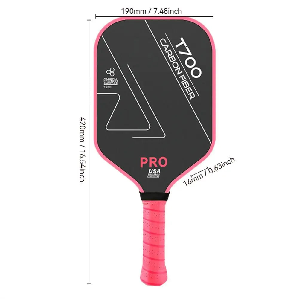 1pc T700 Pickleball Paddles Carbon Fiber Frosted Surface Pickleball Rackets Lightweight Non-slip Grip USAPA Approved Comfortable